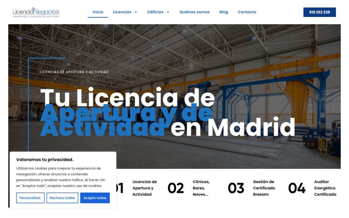 Screenshot of licencianegocios.com