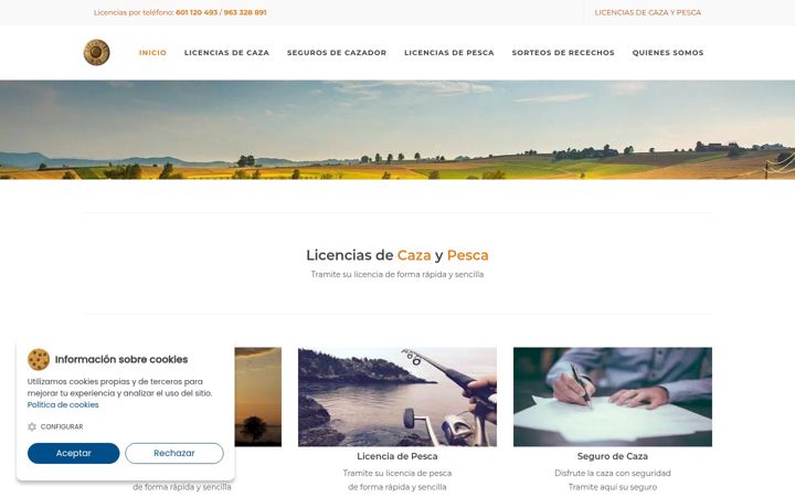 Screenshot of licenciascazapesca.com