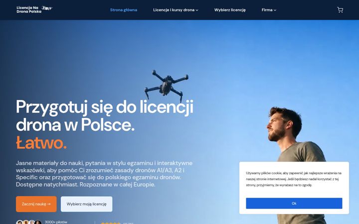 Screenshot of licencjanadrona.pl