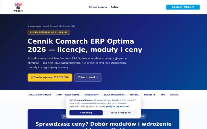 Screenshot of licencjeoptima.pl