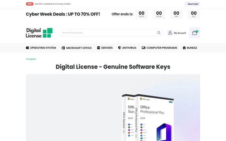 Screenshot of license-plus.com