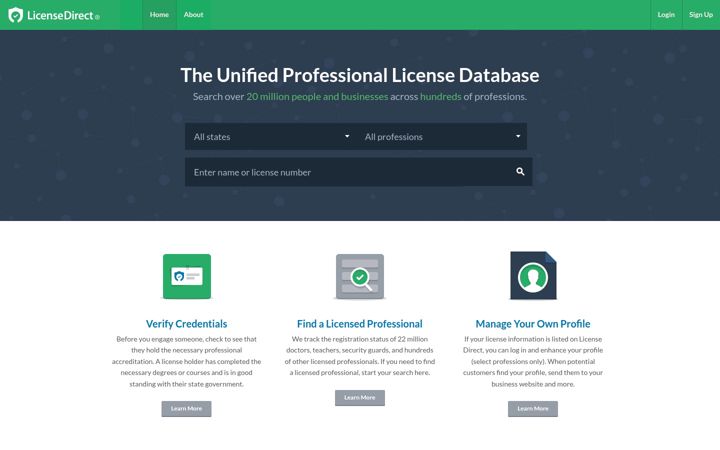 Screenshot of licensedirect.com
