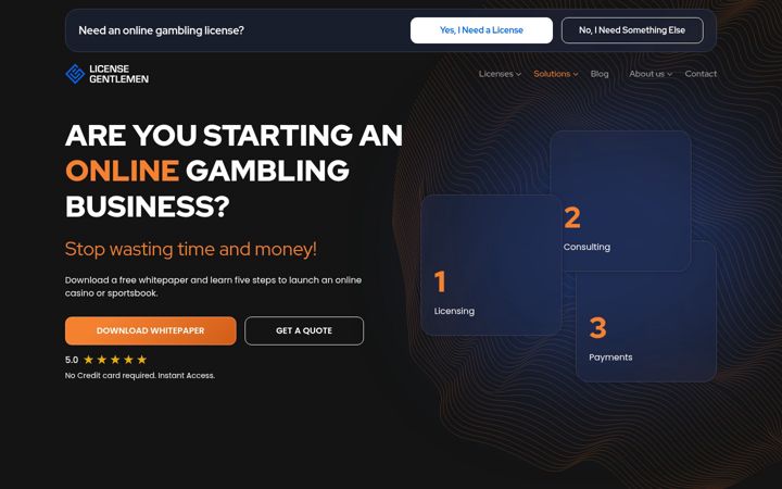 Screenshot of licensegentlemen.com
