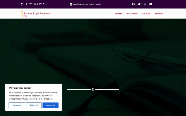 Screenshot of licenselogicsolutions.com