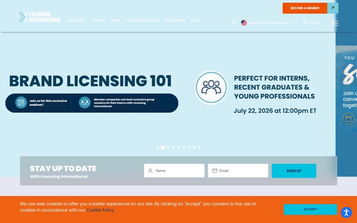 Screenshot of licensinginternational.org