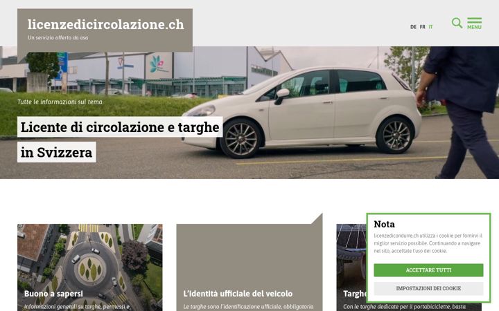 Screenshot of licenzedicircolazione.ch