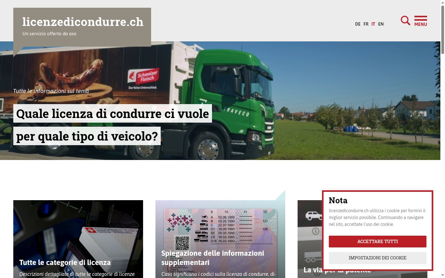 Screenshot del banner di consenso mostrato prima di qualsiasi interazione