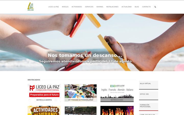 Screenshot of liceolapaz.com