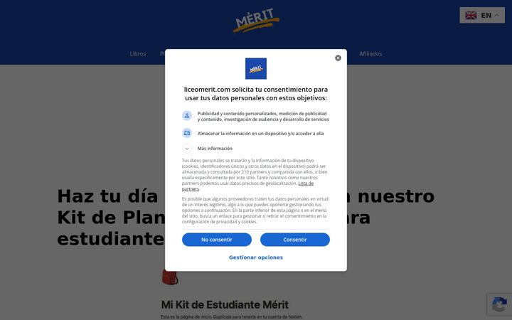 Screenshot of liceomerit.com