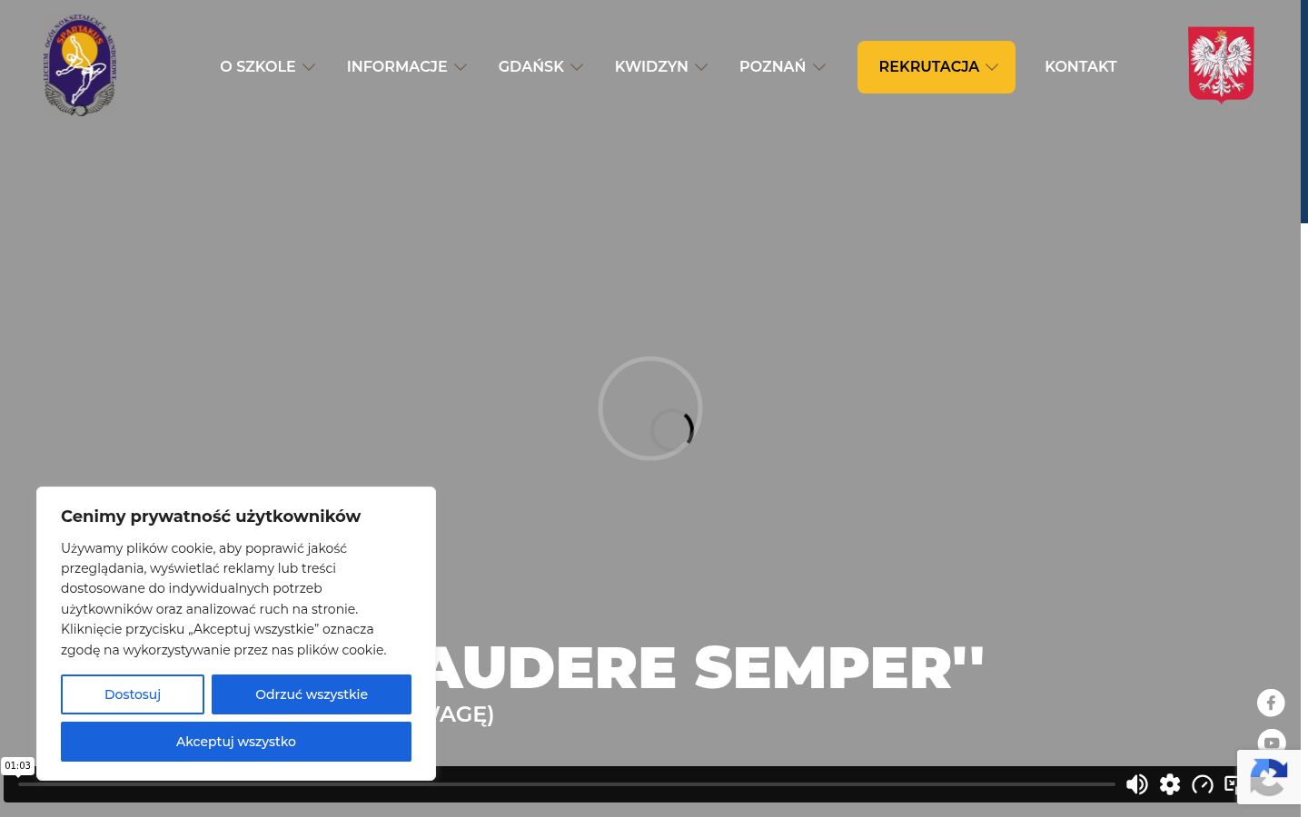 Zrzut ekranu banera zgody wyświetlanego przed jakąkolwiek interakcją