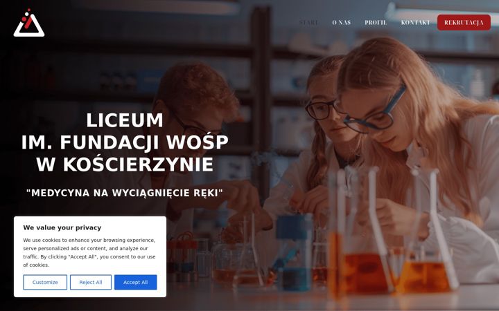 Screenshot of liceumwosp.pl