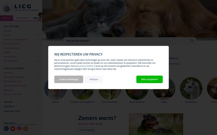Screenshot of licg.nl