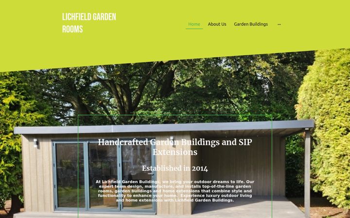 Screenshot of lichfieldgardenbuildings.co.uk