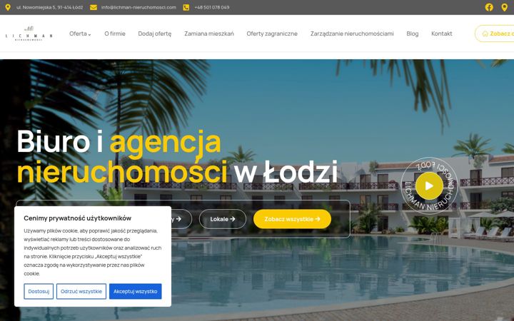 Screenshot of lichman-nieruchomosci.com