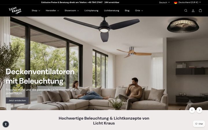 Screenshot of licht-kraus.de