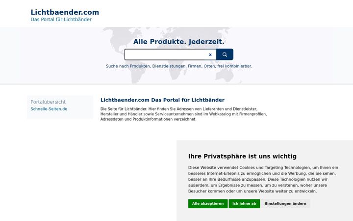 Screenshot of lichtbaender.com