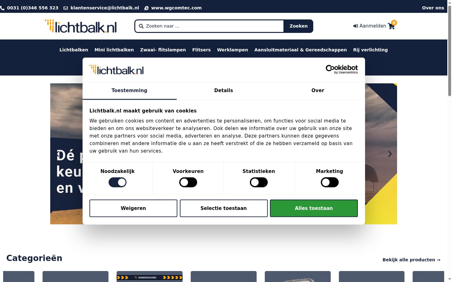 Captură de ecran a bannerului de consimțământ afișat înainte de orice interacțiune