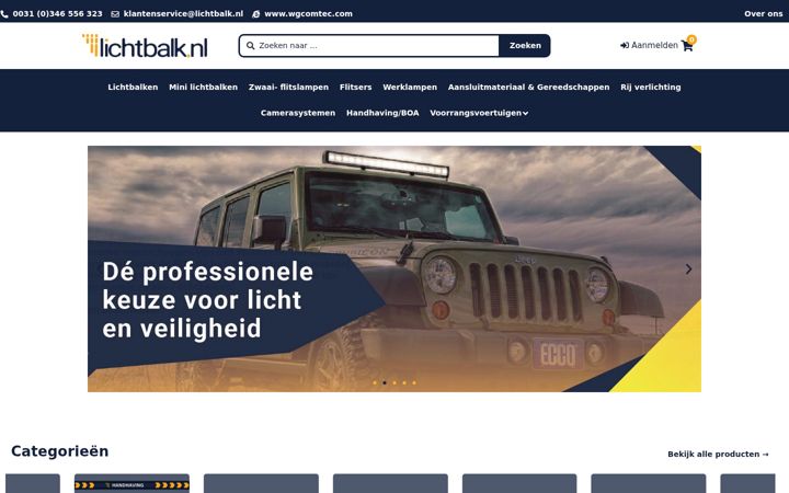 Screenshot of lichtbalk.nl