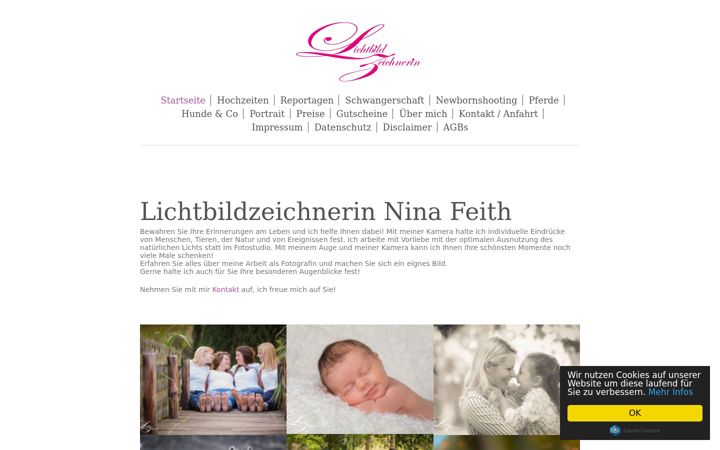 Screenshot of lichtbildzeichnerin.de