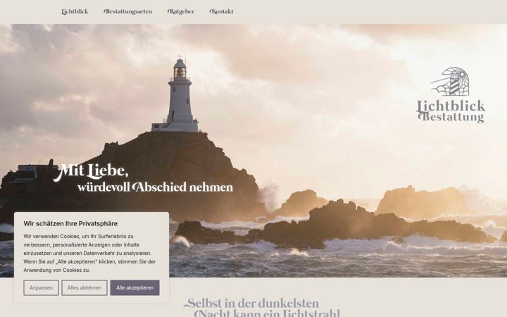 Screenshot of lichtblick-bestattung.de