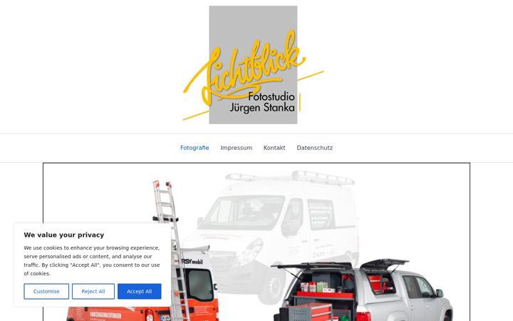 Screenshot of lichtblick-fotostudio.de