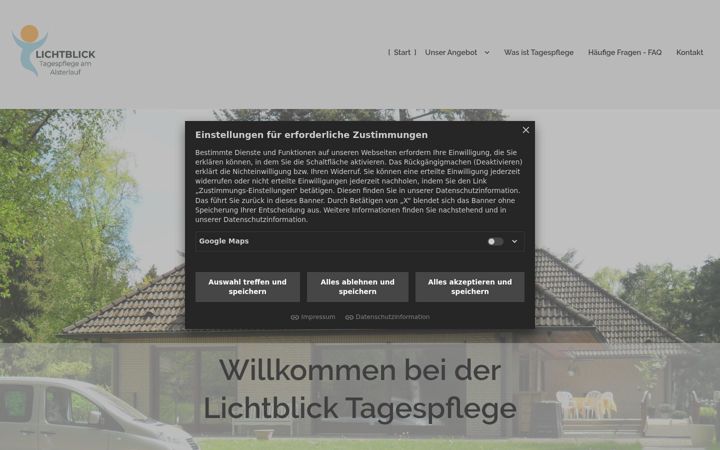 Screenshot of lichtblick-tagespflege.de