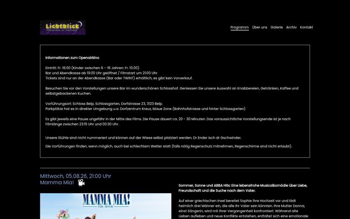 Screenshot of lichtblickbelp.ch