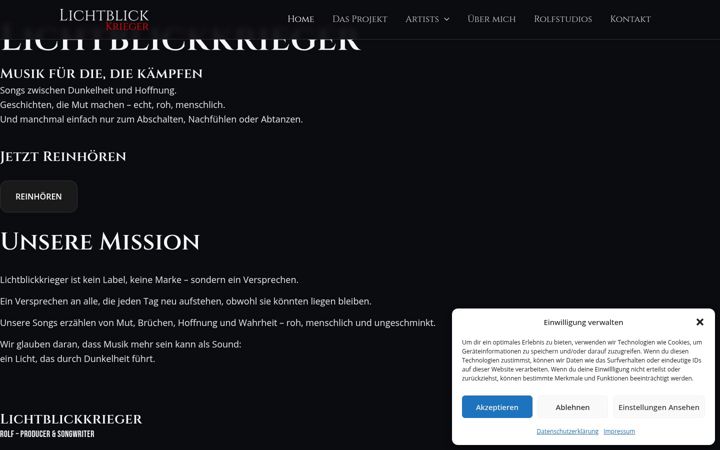 Screenshot of lichtblickkrieger.de