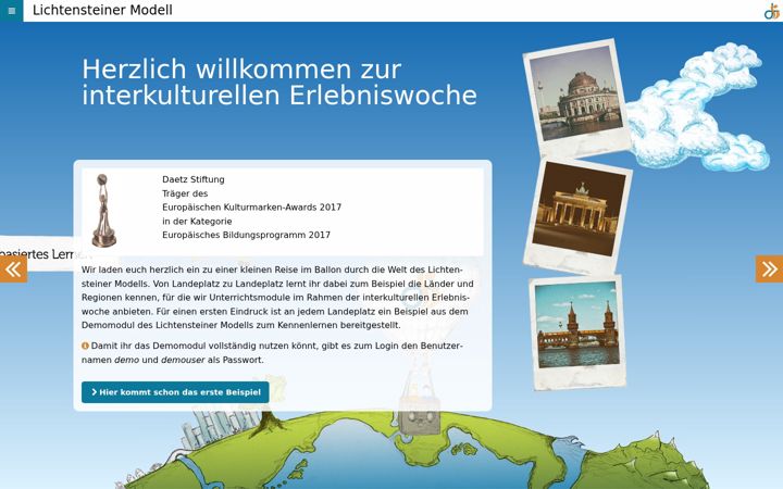 Screenshot of lichtensteiner-modell.de