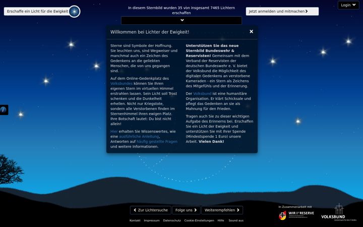 Screenshot of lichter-der-ewigkeit.de