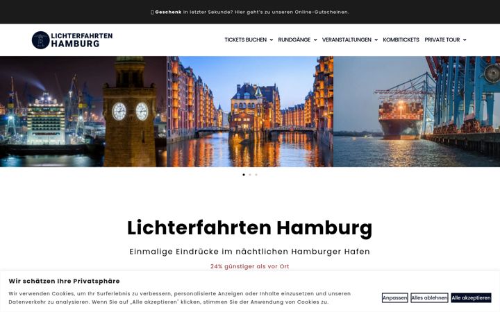 Screenshot of lichterfahrten-hamburg.de