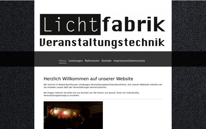 Screenshot of lichtfabrik-veranstaltungstechnik.de