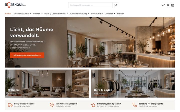 Screenshot of lichtkauf.com