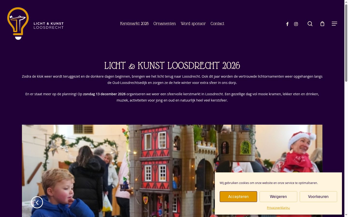 Screenshot van de toestemmingsbanner zoals getoond vóór enige interactie