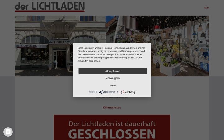 Screenshot of lichtladen-luebeck.de