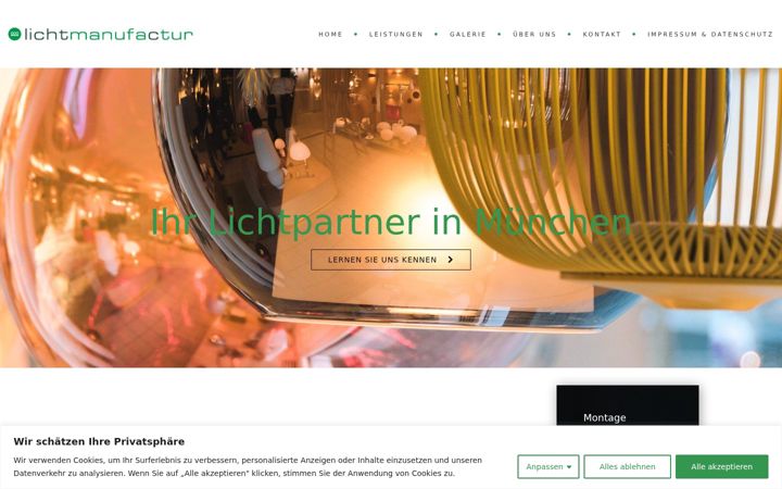 Screenshot of lichtmanufactur.com