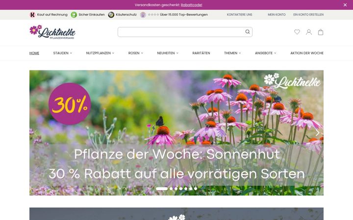 Screenshot of lichtnelke.de