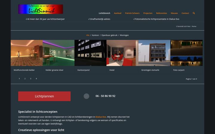 Screenshot του lichtsinnich.nl