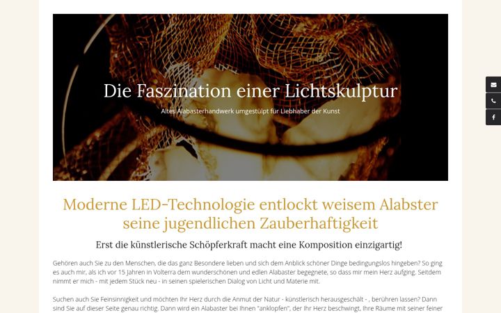 Screenshot of lichtskulptur.com