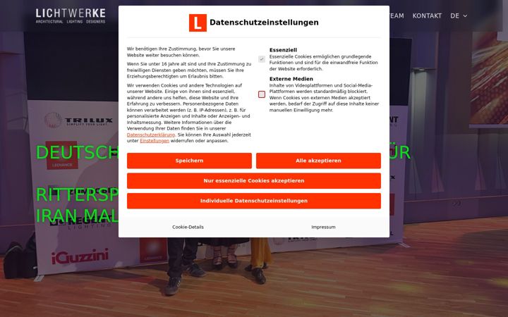 Screenshot of lichtwerke.com