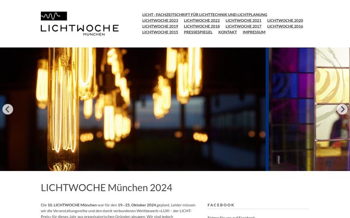 Screenshot of lichtwoche-muenchen.de