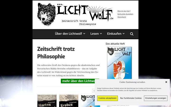 Screenshot of lichtwolf.de