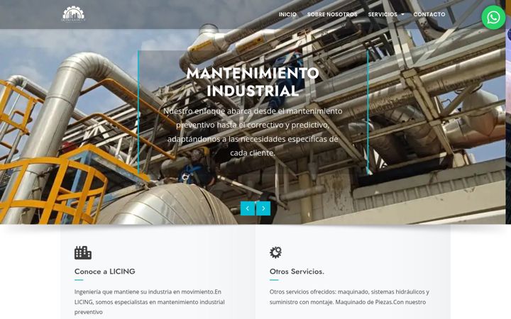 Screenshot of licingingenieria.com
