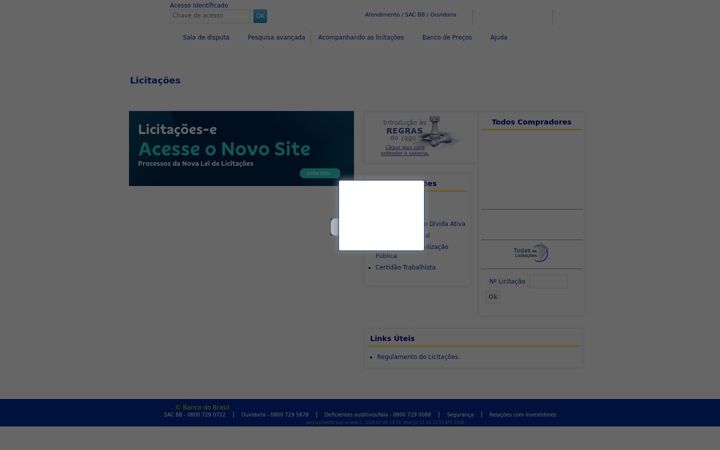 Screenshot of licitacoes-e.com.br