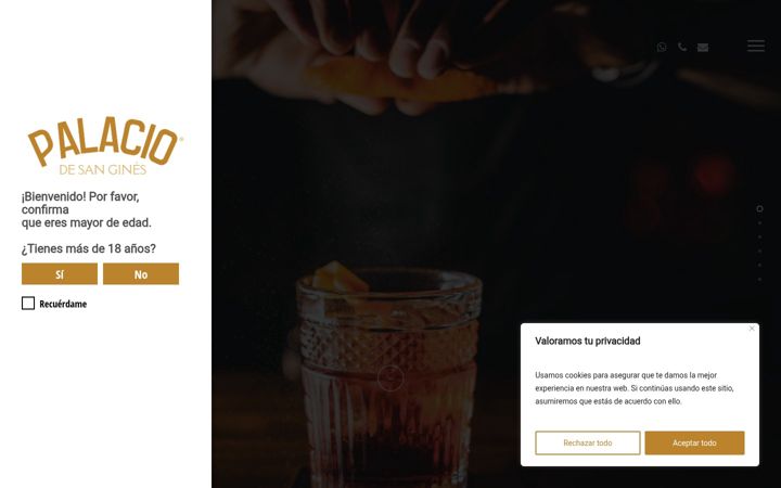 Screenshot of licorespalacio.com