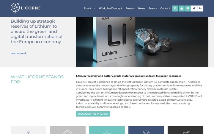 Screenshot of licorne-project.eu