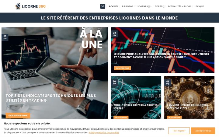 Screenshot of licorne360.com
