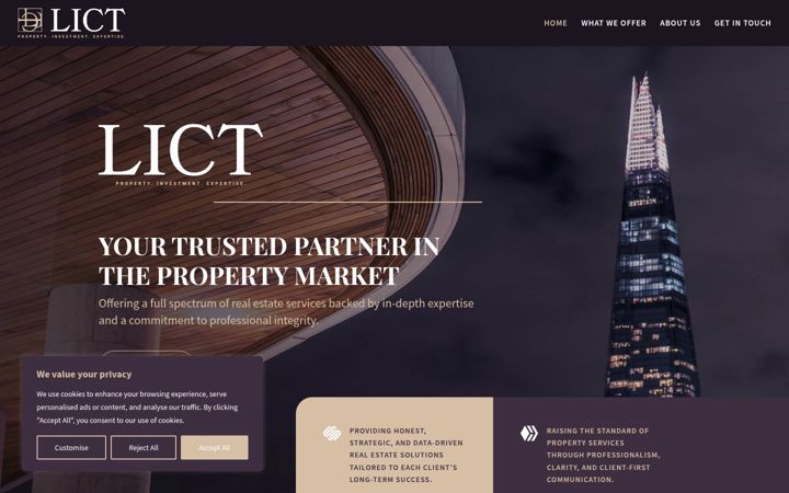 Screenshot of lictltd.co.uk