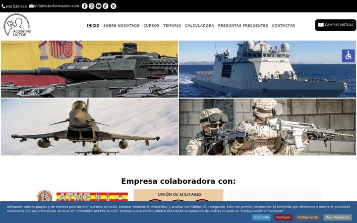Screenshot of lictorformacion.com