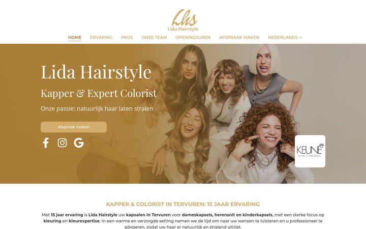 Screenshot of lidahairestyle.be